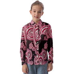 Concentric Circles C Kids  Long Sleeve Shirt