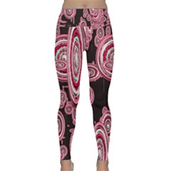 Concentric Circles C Lightweight Velour Classic Yoga Leggings by PatternFactory