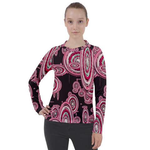 Concentric Circles C Women s Pique Long Sleeve Tee by PatternFactory