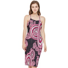 Concentric Circles C Bodycon Cross Back Summer Dress