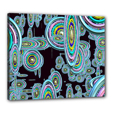 Concentric Circles A Canvas 24  X 20  (stretched) by PatternFactory