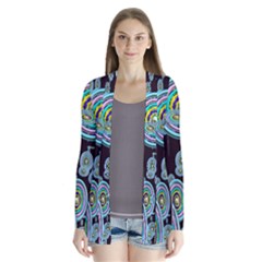 Concentric Circles A Drape Collar Cardigan by PatternFactory