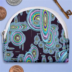 Concentric Circles A Horseshoe Style Canvas Pouch by PatternFactory