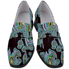 Concentric Circles A Women s Chunky Heel Loafers by PatternFactory