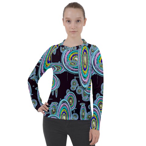 Concentric Circles A Women s Pique Long Sleeve Tee by PatternFactory