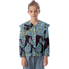 Concentric Circles A Kids  Peter Pan Collar Blouse