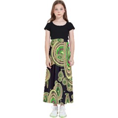 Concentric Circles B Kids  Flared Maxi Skirt by PatternFactory