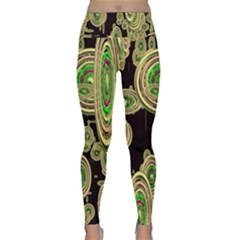 Concentric Circles B Lightweight Velour Classic Yoga Leggings by PatternFactory