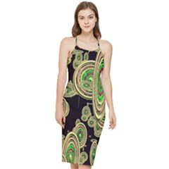 Concentric Circles B Bodycon Cross Back Summer Dress