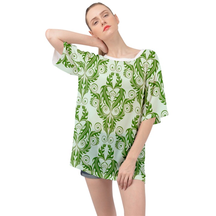 Great Vintage Pattern E Oversized Chiffon Top