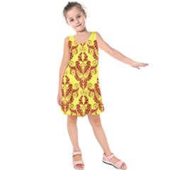 Great Vintage Pattern B Kids  Sleeveless Dress by PatternFactory