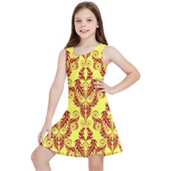 Great Vintage Pattern B Kids  Lightweight Sleeveless Dress