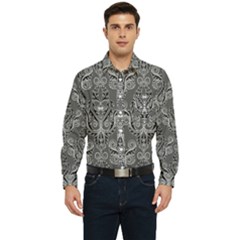 Great Vintage Pattern A Men s Long Sleeve Pocket Shirt 