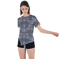 Great Vintage Pattern A Asymmetrical Short Sleeve Sports Tee by PatternFactory