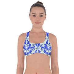 Great Vintage Pattern D Got No Strings Sports Bra by PatternFactory