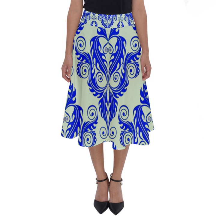 Great Vintage Pattern D Perfect Length Midi Skirt