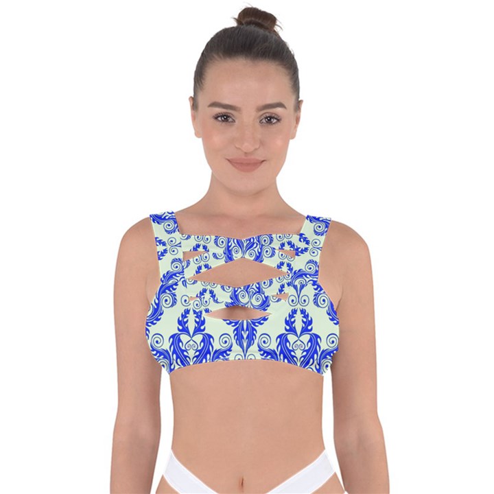 Great Vintage Pattern D Bandaged Up Bikini Top