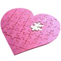 Wonderful Gradient Shades 5 Wooden Puzzle Heart View2