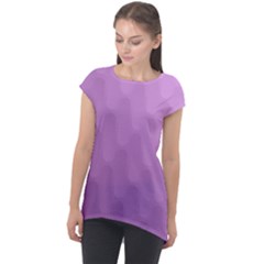 Wonderful Gradient Shades 4 Cap Sleeve High Low Top by PatternFactory