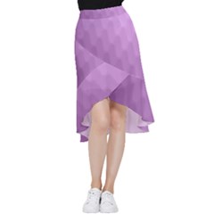 Wonderful Gradient Shades 4 Frill Hi Low Chiffon Skirt