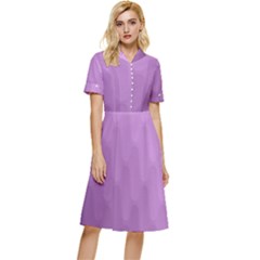 Wonderful Gradient Shades 4 Button Top Knee Length Dress