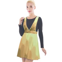 Wonderful Gradient Shades 6 Plunge Pinafore Velour Dress by PatternFactory