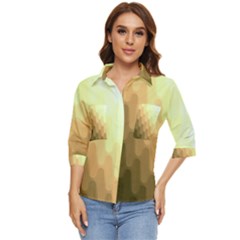 Wonderful Gradient Shades 6 Women s Quarter Sleeve Pocket Shirt