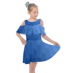 Wonderful Gradient Shades 3 Kids  Shoulder Cutout Chiffon Dress by PatternFactory