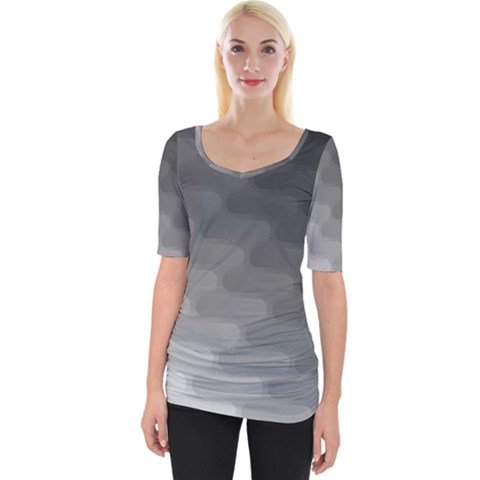 Wonderful Gradient Shades 2 Wide Neckline Tee by PatternFactory