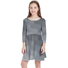 Wonderful Gradient Shades 2 Kids  Quarter Sleeve Skater Dress