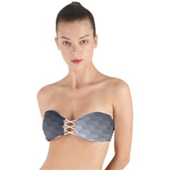 Wonderful Gradient Shades 2 Twist Bandeau Bikini Top by PatternFactory