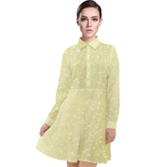 Jubilee Soft Golden Long Sleeve Chiffon Shirt Dress by PatternFactory