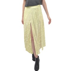 Jubilee Soft Golden Velour Split Maxi Skirt by PatternFactory