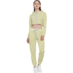 Jubilee Soft Golden Cropped Zip Up Lounge Set by PatternFactory