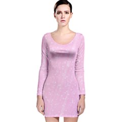 Jubilee Pink Long Sleeve Velvet Bodycon Dress by PatternFactory