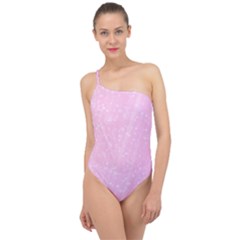 Jubilee Pink Classic One Shoulder Swimsuit by PatternFactory