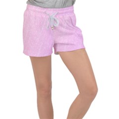 Jubilee Pink Velour Lounge Shorts by PatternFactory