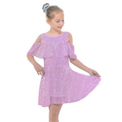 Jubilee Pink Kids  Shoulder Cutout Chiffon Dress by PatternFactory