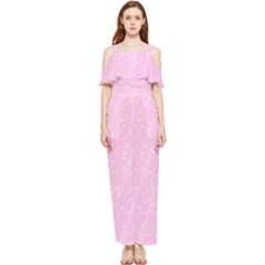 Jubilee Pink Draped Sleeveless Chiffon Jumpsuit by PatternFactory