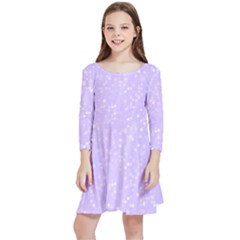 Jubilee Blue Kids  Quarter Sleeve Skater Dress