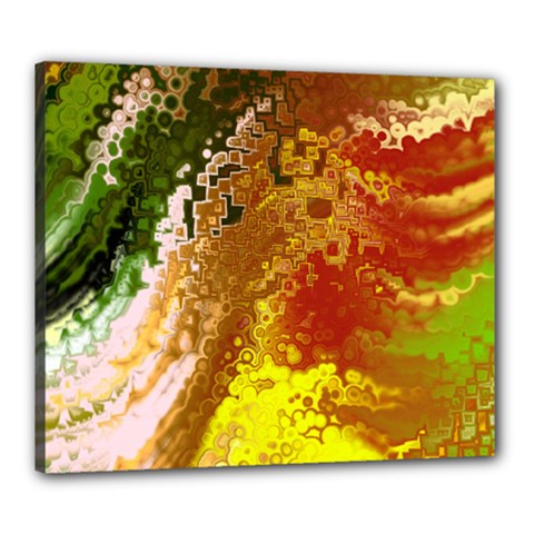 Fraction Space 3 Canvas 24  X 20  (stretched) by PatternFactory