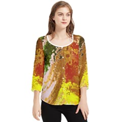 Fraction Space 3 Chiffon Quarter Sleeve Blouse by PatternFactory