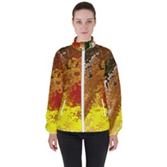 Fraction Space 3 Women s High Neck Windbreaker by PatternFactory