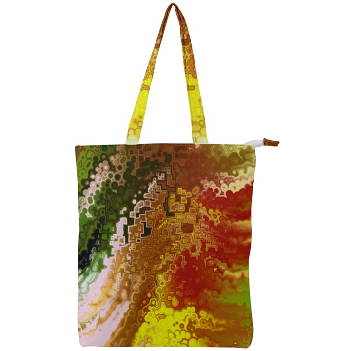 Fraction Space 3 Double Zip Up Tote Bag