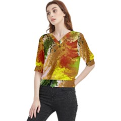 Fraction Space 3 Quarter Sleeve Blouse