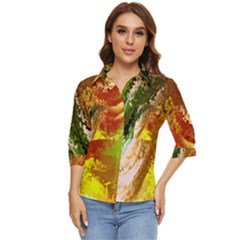 Fraction Space 3 Women s Quarter Sleeve Pocket Shirt