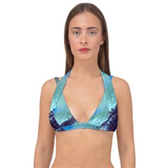 Fraction Space 2 Double Strap Halter Bikini Top by PatternFactory