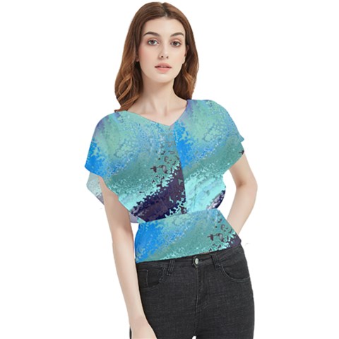 Fraction Space 2 Butterfly Chiffon Blouse by PatternFactory