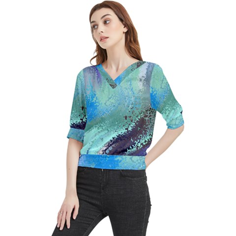 Fraction Space 2 Quarter Sleeve Blouse by PatternFactory