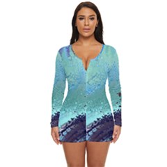 Fraction Space 2 Long Sleeve Boyleg Swimsuit by PatternFactory